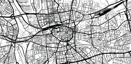 Urban vector city map of Dortmund, Germanyのイラスト素材