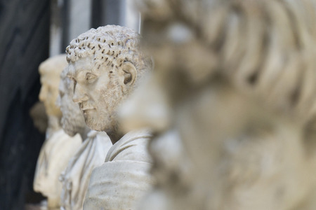 ROME, ITALY - June 21st 2018: Historic ancient sculptures inside the Vatican Museum in Rome, Italyのeditorial素材
