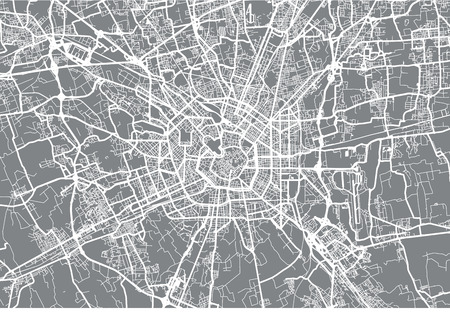 Urban vector city map of Milan, Italyのイラスト素材