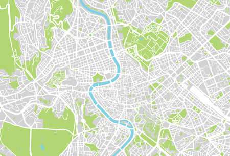Urban vector city map of Rome, Italyの写真素材