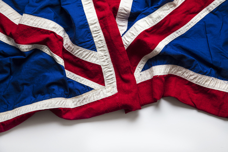 Vintage Union Jack flag, United Kingdom flag backgroundの写真素材