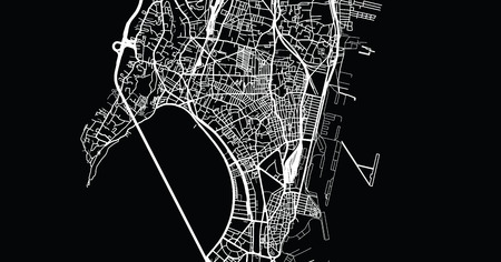 Urban vector city map of Mumbai, Indiaのイラスト素材
