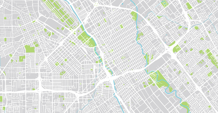 Urban vector city map of SanJose, California, United States of Americaのイラスト素材