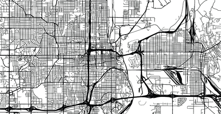 Urban vector city map of Omaha, Nebraska, United States of Americaのイラスト素材