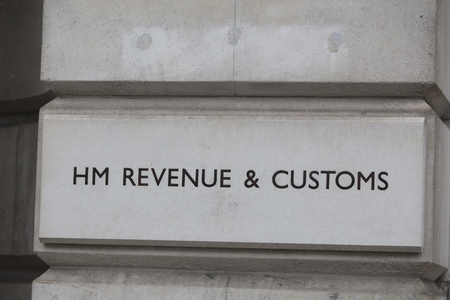LONDON, UK - JANUARY 15, 2019: HM Revenue and Customs Building in London. The department is responsible for the collection of taxes in the UKのeditorial素材