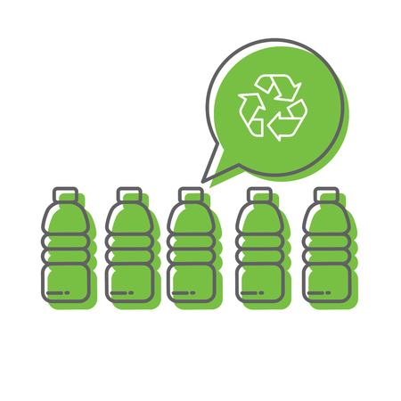 Recycle plastic bottlesのイラスト素材
