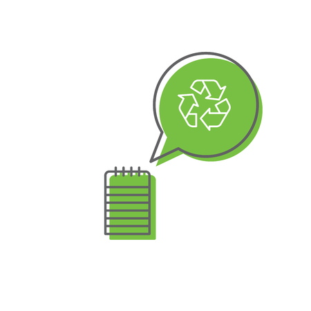 Recycle paper conceptのイラスト素材