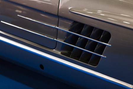 Close up detail on a sports carの写真素材