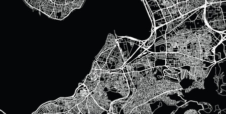Urban vector city map of Izmir, Turkeyのイラスト素材