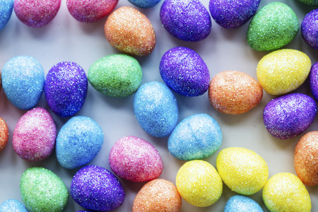 Glitter easter egg background
