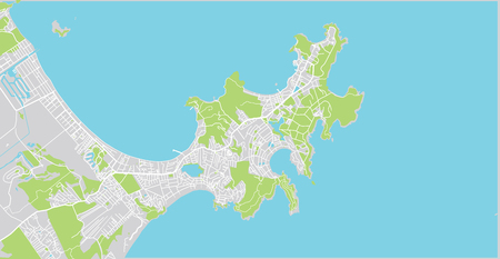 Urban vector city map of Buzios, Brazilのイラスト素材