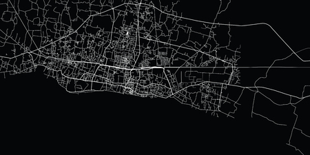 Urban vector city map of Rajshahi, Bangladeshのイラスト素材