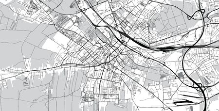 Urban vector city map of Gliwice, Polandのイラスト素材
