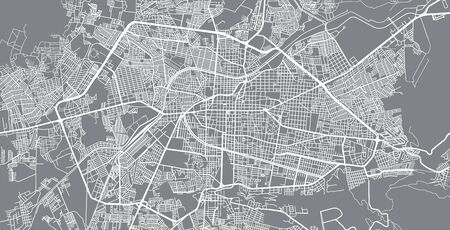 Urban vector city map of Morelia, Mexicoのイラスト素材