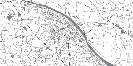 Urban vector city map of Mymensingh, Bangladeshのイラスト素材