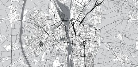 Urban vector city map of Maastricht, The Netherlandsのイラスト素材