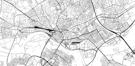 Urban vector city map of Arnhem, The Netherlandsのイラスト素材