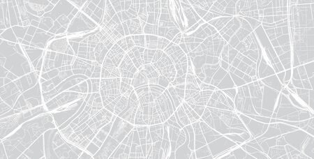 Urban vector city map of Moscow, Russiaのイラスト素材