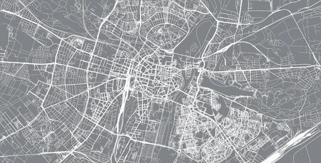 Urban vector city map of Poznan, Polandのイラスト素材