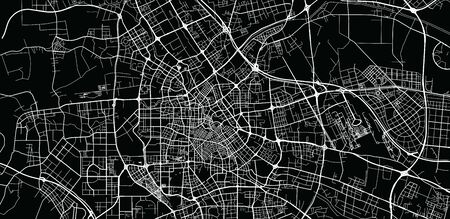 Urban vector city map of Tianjin, Chinaのイラスト素材