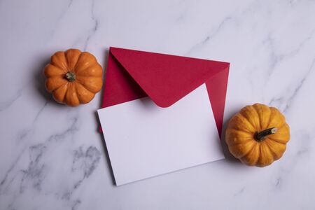 Halloween and thanksgiving blank card and envelope