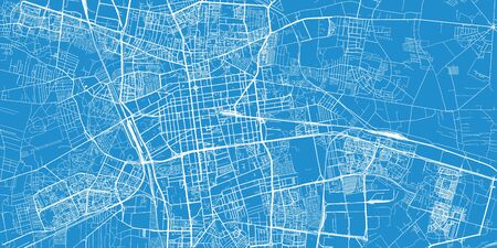Urban vector city map of Lodz, Polandのイラスト素材