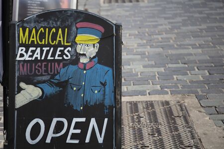Liverpool, UK - October 30 2019: Exterior of the beatles museum on Matthew St in Liverpool