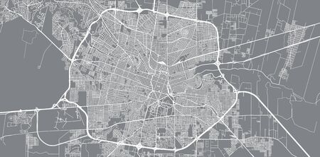 Urban vector city map of Cordoba, Argentinaのイラスト素材