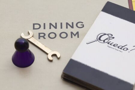 LONDON, UK - January 28th 2020: Cluedo murder mystery boardgame pieces made by waddingtonsのeditorial素材