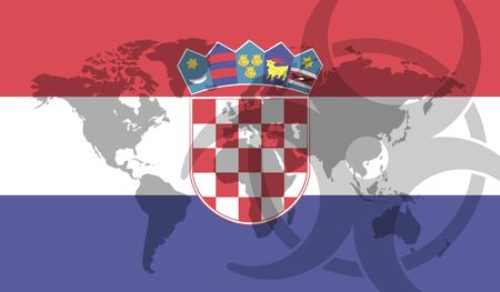 Croatia flag global disease outbreak conceptの写真素材