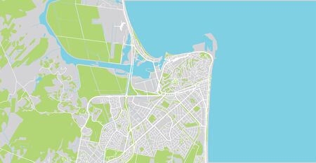 Urban vector city map of Napier, New Zealandのイラスト素材