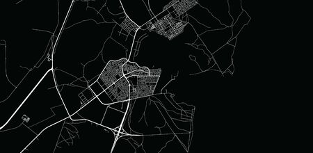 Urban vector city map of Al Khor, Qatarのイラスト素材