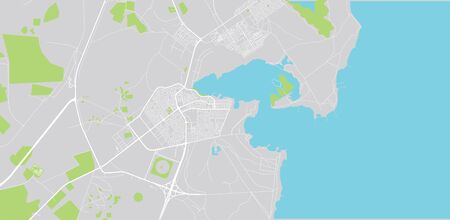 Urban vector city map of Al Khor, Qatarのイラスト素材
