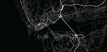 Urban vector city map of viana do castelo, Portugalのイラスト素材