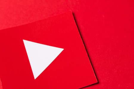 OXFORD, UK - JAN 13 2017: Youtube video service logo printed onto paper
