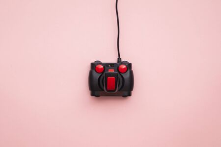 A retro video game joystick controller. Overhead viewの写真素材