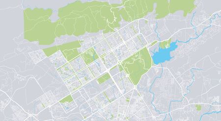 Urban vector city map of Islamabad, Pakistanのイラスト素材