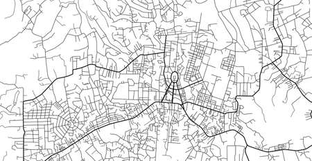 Urban vector city map of Bao Loc, Vietnam.のイラスト素材
