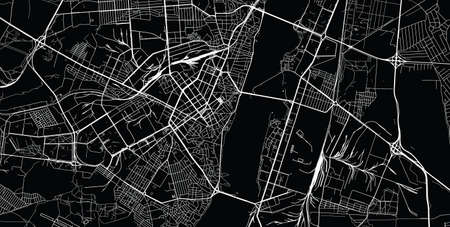 Urban vector city map of Voronezh, Russia.のイラスト素材