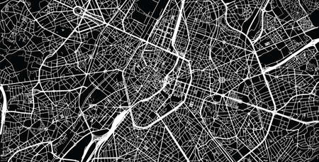 Urban vector city map of Brussels, Belgium.のイラスト素材