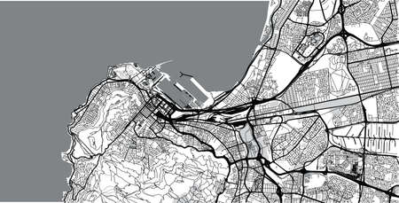 Urban vector city map of Cape Town, South Africaのイラスト素材