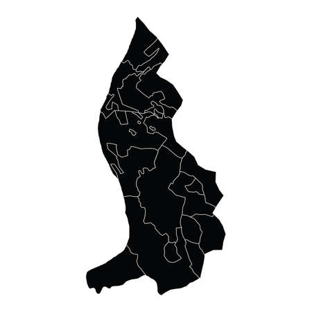 Liechtenstein country map vector with regional areasのイラスト素材