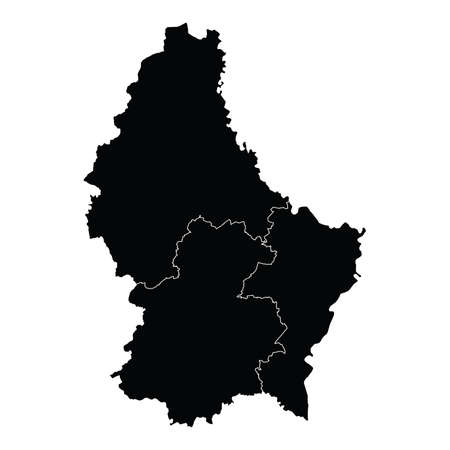 Luxembourg country map vector with regional areasのイラスト素材