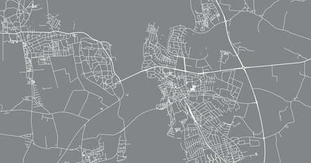 Urban vector city map of Frederikssund, Denmarkのイラスト素材