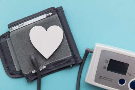 Blood pressure check up monitor to test for heart diseaseの写真素材