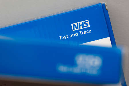 LONDON, UK - May 2021: NHS Test and Trace Covid-19 Home Test Kitのeditorial素材