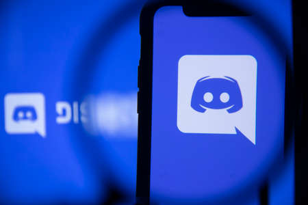LONDON, UK - May 2021: Discord social network on a smartphone