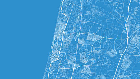 Urban vector city map of Netanya, Israel, middle eastのイラスト素材