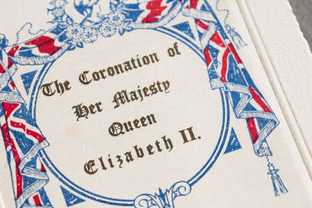 Vintage coronation of Queen Elizabeth II leaflet. 2022 marks 70 years on the throne