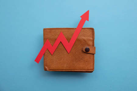 Rising cost of living. inflation financial crisis backgroundの写真素材